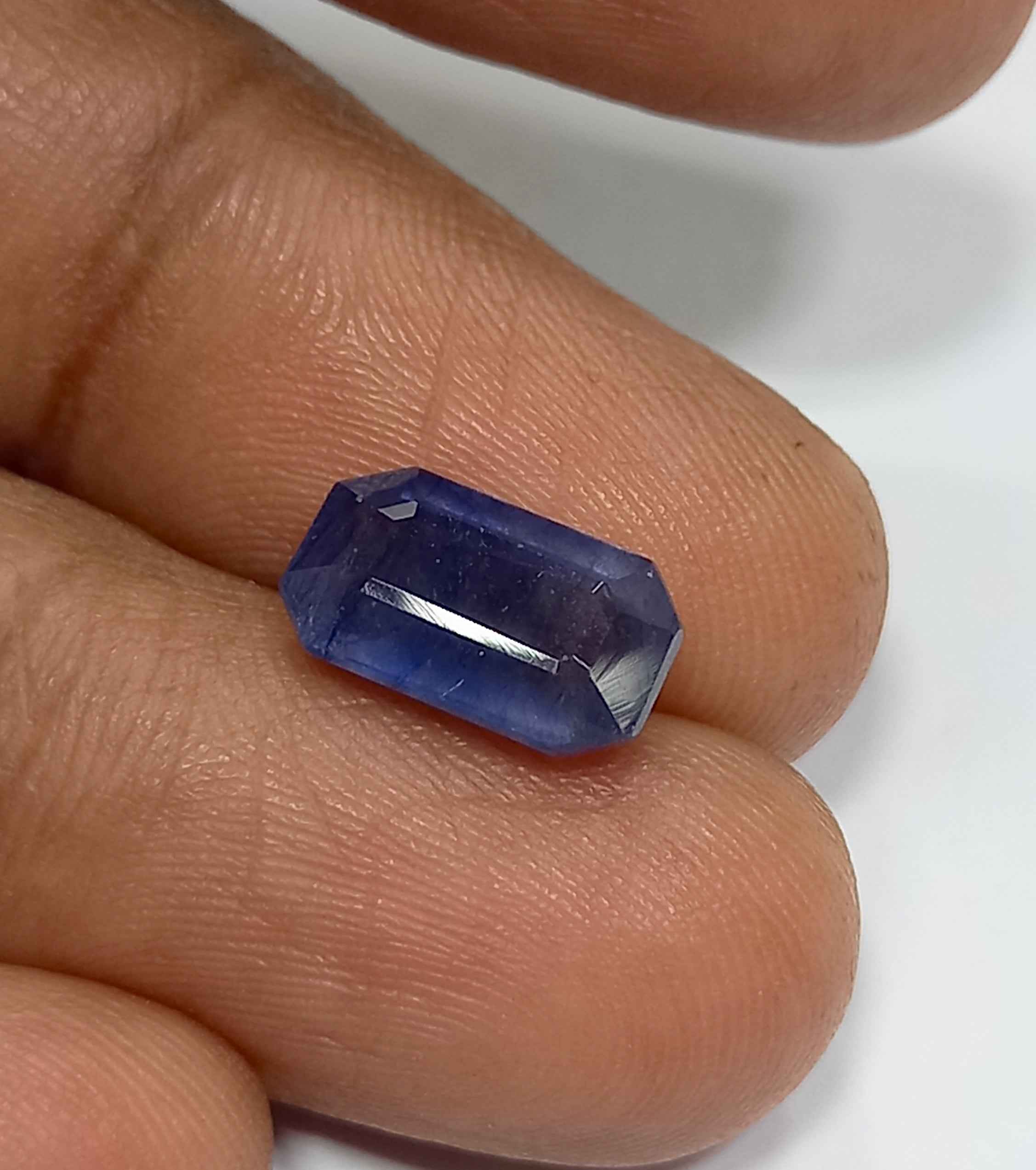 3.37 Cts Natural Blue Sapphire Gemstone Octagon Cut 10.3*6.1 MM BS578