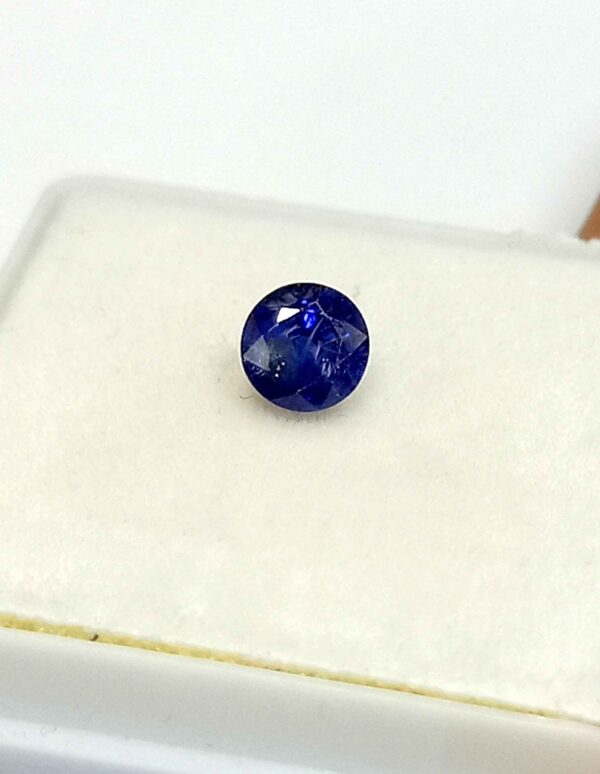 0.76 Cts Round Cut Natural Kashmir Blue Sapphire Gemstone 4.8*4.8 MM BS45