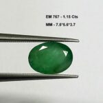 1.15 Cts Natural Zambian Emerald Gemstone Oval Cut 7.5*5.6 MM EM767