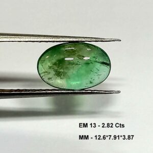 2.82 Cts Oval Cabochon Natural Zambian Emerald Gemstone 12.6*7.91 MM EM13