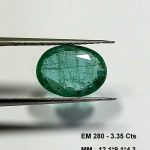 3.35 Cts Oval Cut Natural Zambian Emerald Gemstone 12.1*9.1 MM EM280
