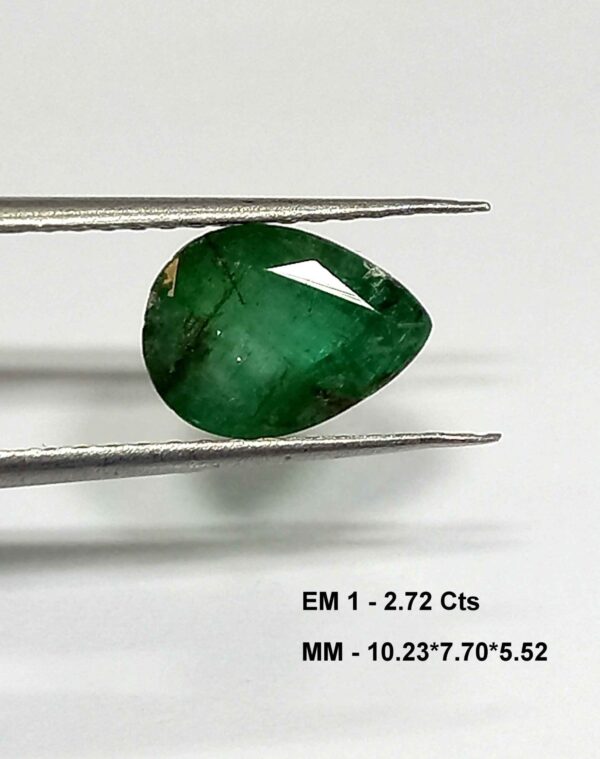 2.72 Cts Natural Zambian Emerald Gemstone Oval Cut 10.23*7.70 MM EM1