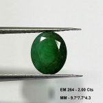 2.00 Cts Emerald Natural Zambian Gemstone Oval Cut 9.7*7.7 MM EM264