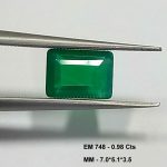 0.98 Cts Natural Zambian Emerald Gemstone Emerald Cut 7.0*5.1 MM EM748