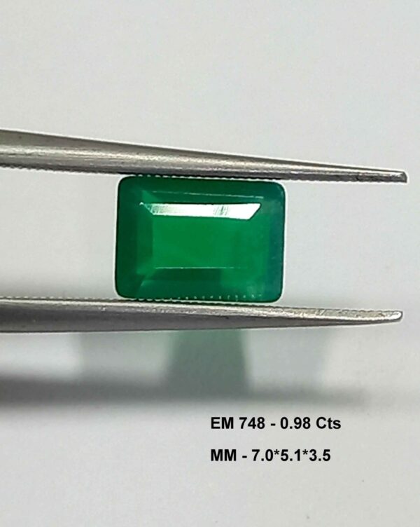 0.98 Cts Natural Zambian Emerald Gemstone Emerald Cut 7.0*5.1 MM EM748
