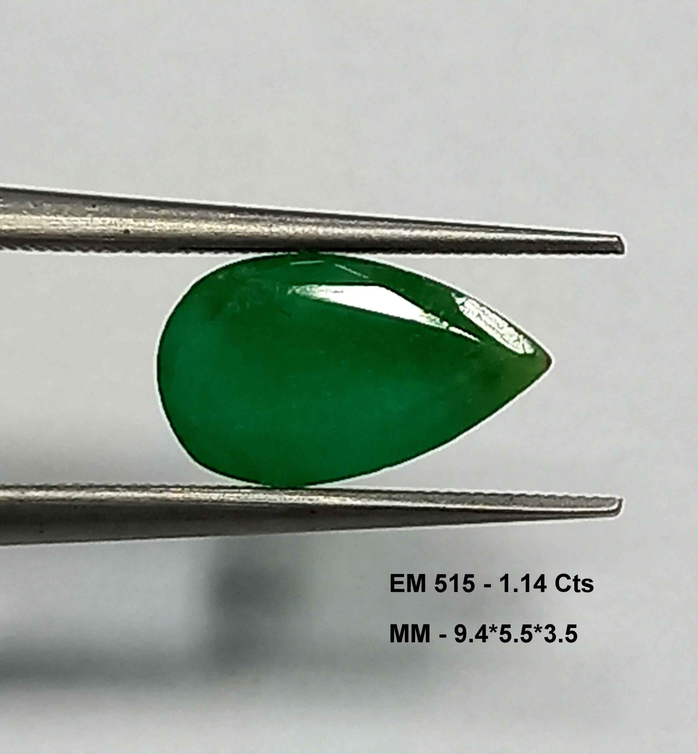 1.14 Cts Natural Zambian Emerald Gemstone Pear Cut 9.4*5.5 MM EM515