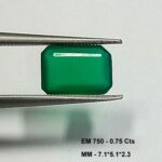 0.75 Cts Natural Zambian Emerald Gemstone Emerald Cut 7.1*5.1 MM EM750