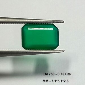 0.75 Cts Natural Zambian Emerald Gemstone Emerald Cut 7.1*5.1 MM EM750