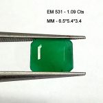 1.09 Cts Zambian Natural Emerald Gemstone Emerald Cut 6.5*5.4 MM EM531