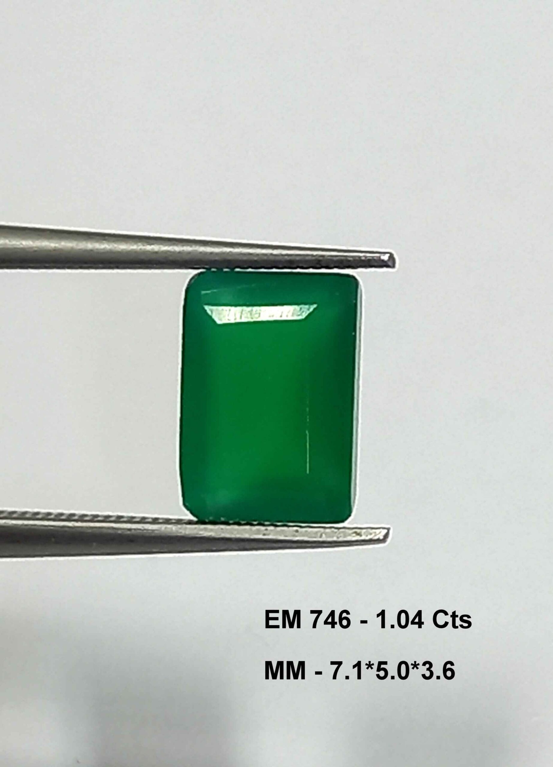 1.04 Cts Natural Zambian Emerald Gemstone Emerald Cut 7.1*5 MM EM746