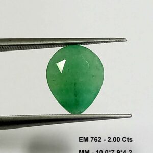 2.00 Cts Emerald Natural Zambian Gemstone Pear Cut 10.0*7.9 MM EM762
