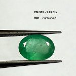 1.25 Cts Oval Cut Natural Zambian Emerald Gemstone 7.9*6 MM EM505