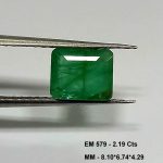 2.19 Cts Natural Zambian Emerald Gemstone Octagon Cut 8.10*6.74 MM EM579