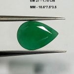 1.75 Cts Pear Cut Natural Zambian Emerald Gemstone 10.6*7.5 MM EM27
