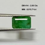 2.05 Cts Natural Zambian Emerald Gemstone Emerald Cut 8.9*5.7 MM EM414