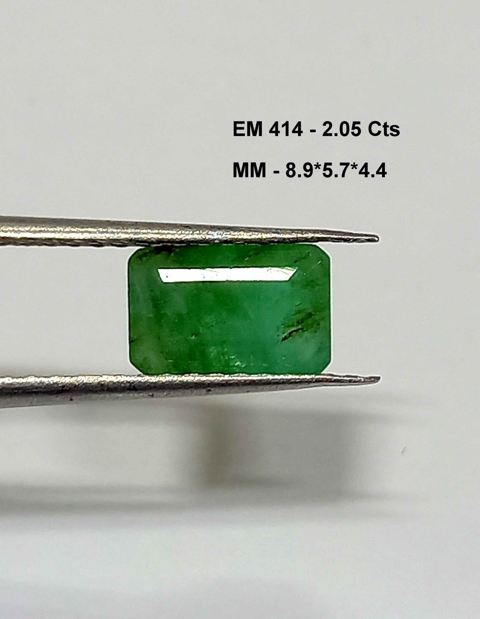 2.05 Cts Natural Zambian Emerald Gemstone Emerald Cut 8.9*5.7 MM EM414