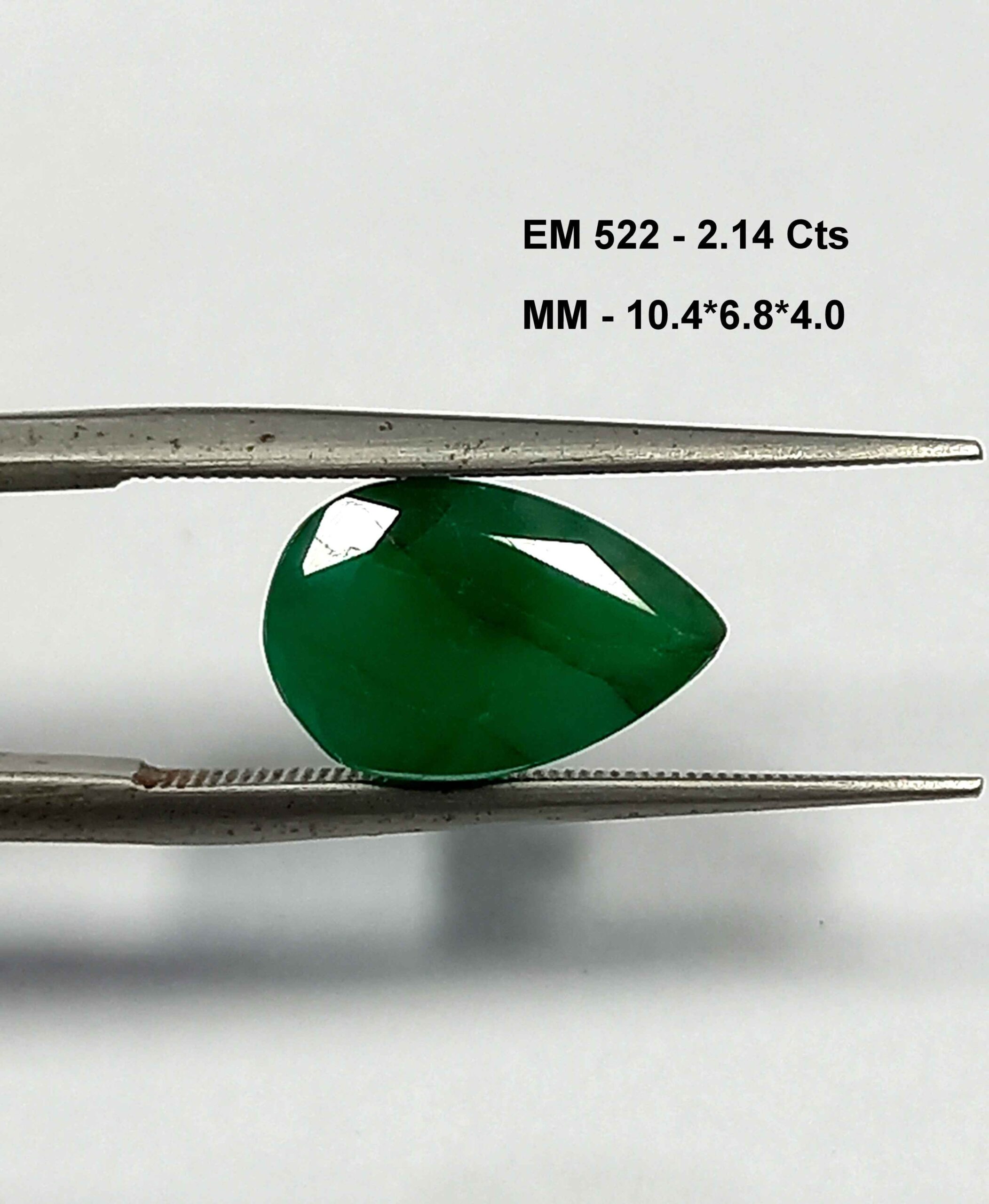 NATURALEMERALDGEMSTONE1_7e01bc6b-d4e0-4980-a0fe-8d5d9aeed133 2.14 Cts Zambian Emerald Natural Gemstone Pear Cut 10.4*6.8 MM EM522