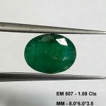 1.08 Cts Natural Zambian Emerald Gemstone Oval Cut 8*6 MM EM507