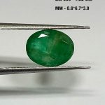 1.52 Cts Oval Cut Natural Zambian Emerald Gemstone 8.6*6.7 MM EM608