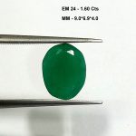1.60 Cts Natural Zambian Emerald Gemstone Oval Cut 9*6.9 MM EM24