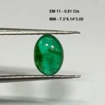 0.81 Cts Natural Zambian Emerald Gemstone Oval Cabochon 7.03*5.14 MM EM11