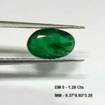 1.28 Cts Zambian Emerald Natural Gemstone Oval Cut 9.37*5.93 MM EM9