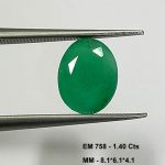 1.40 Cts Emerald Natural Zambian Gemstone Oval Cut 8.1*6.1 MM EM758
