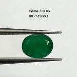 1.19 Cts Zambian Emerald Natural Gemstone Oval Cut 7.3*5.9 MM EM504