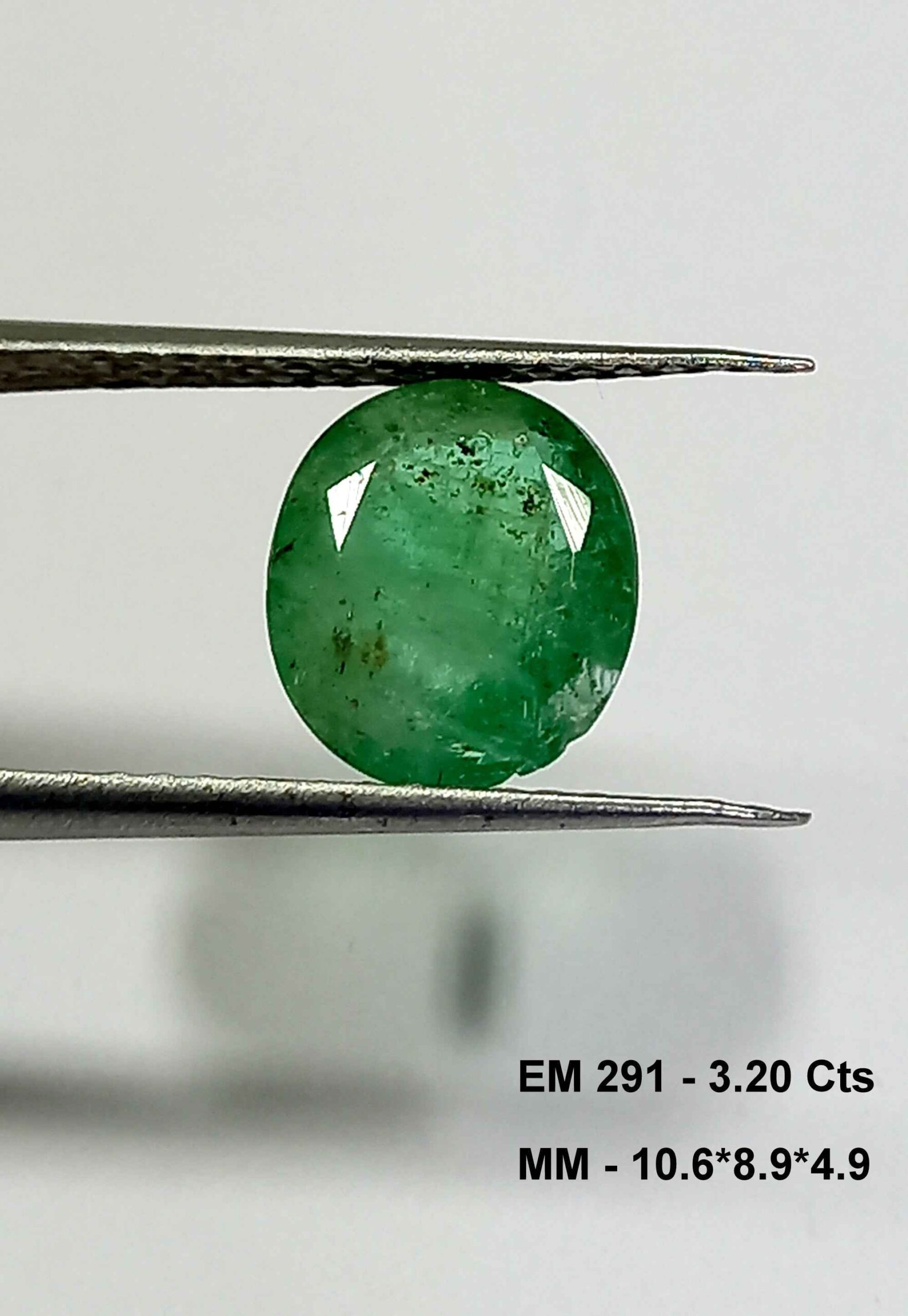 3.20 Cts Emerald Natural Zambian Gemstone Oval Cut 10.6*8.9 MM EM291