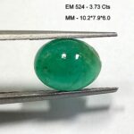 3.73 Cts Natural Colombian Emerald Gemstone Oval Cabochon 10.2*7.9 MM EM524