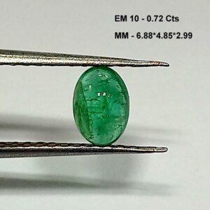 0.72 Cts Natural Zambian Emerald Gemstone Oval Cabochon 6.88*4.85 MM EM10