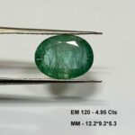 4.95 Cts Oval Cut Natural Zambian Emerald Gemstone 12.2*9.2 MM EM120