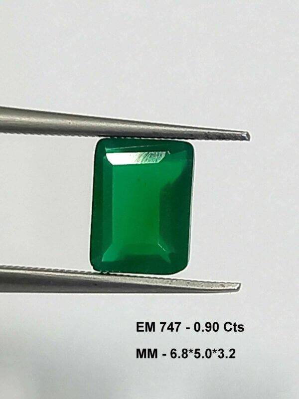 0.90 Cts Emerald Natural Zambian Gemstone Emerald Cut 6.8*5 MM EM747