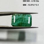 4.15 Cts Emerald Natural Zambian Gemstone Emerald Cut 13.5*9.1 MM EM509