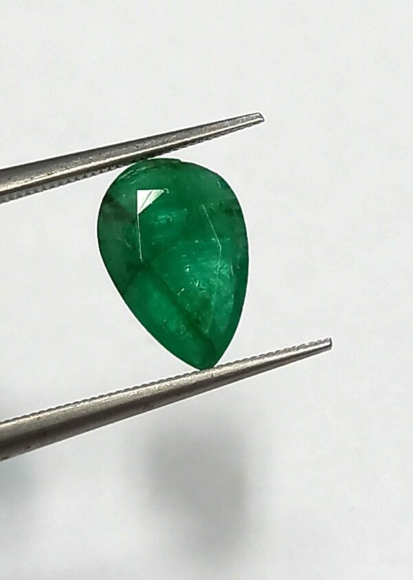 1.04 Cts Natural Zambian Emerald Gemstone Pear Cut 9.0*6.1 MM EM521
