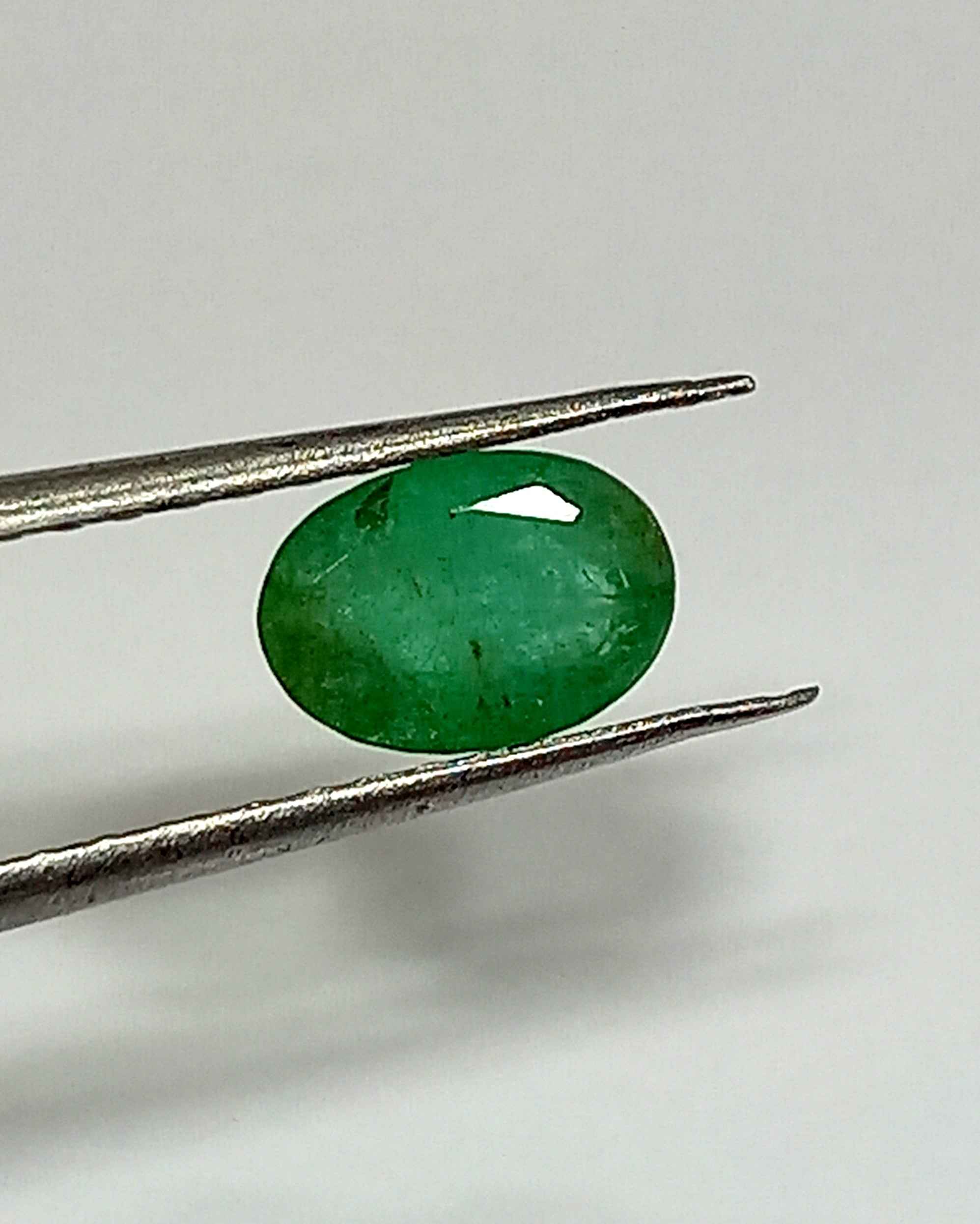 1.06 Cts Oval Cut Natural Zambian Emerald Gemstone 7.7*5.4 MM EM627
