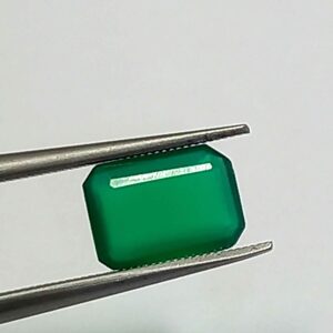 0.75 Cts Natural Zambian Emerald Gemstone Emerald Cut 7.1*5.1 MM EM750