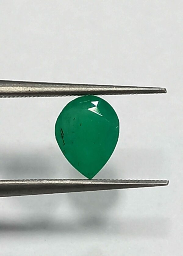 0.87 Cts Natural Zambian Emerald Gemstone Pear Cut 7.2*5.6 MM EM519