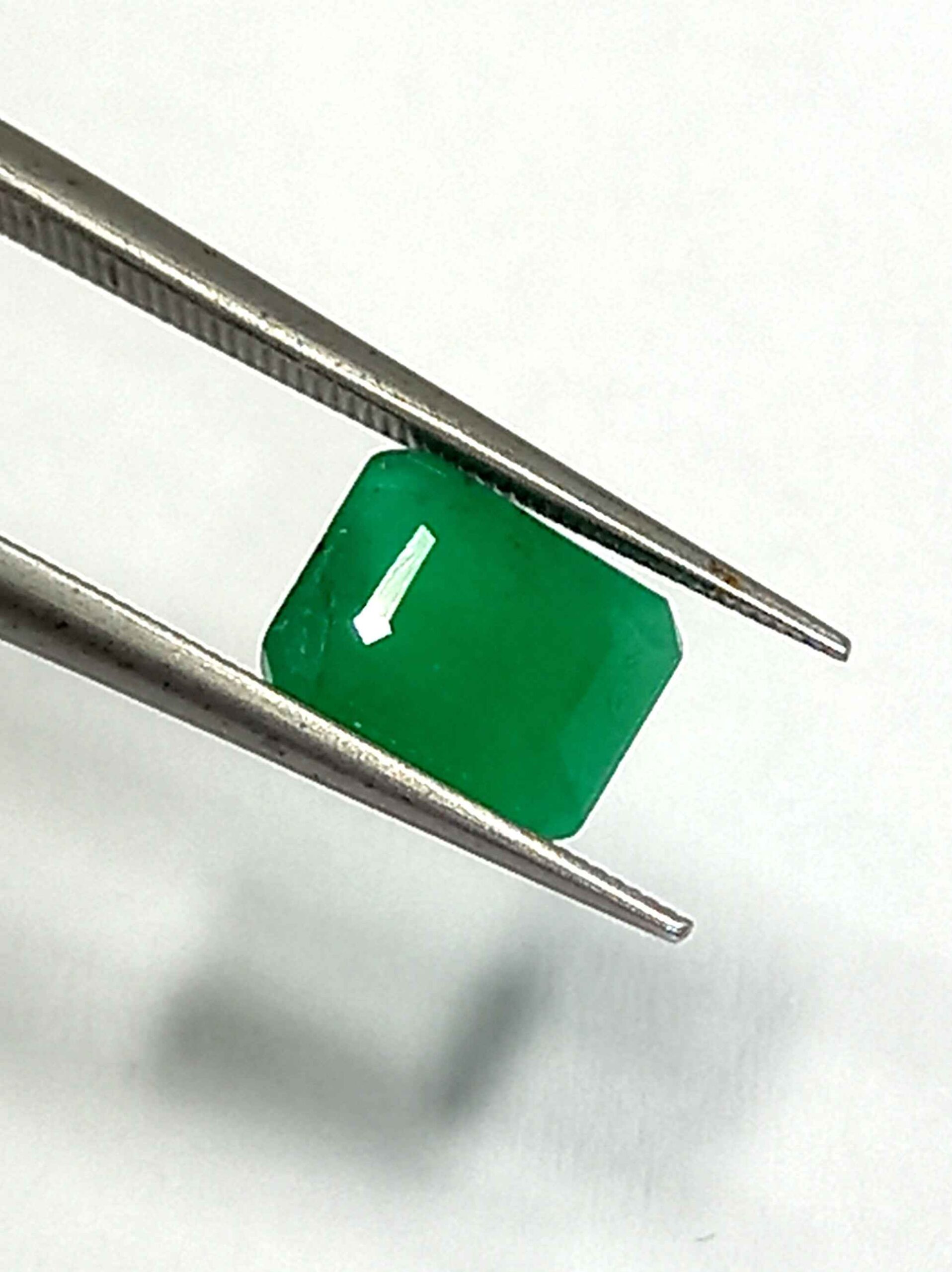 NATURALEMERALDGEMSTONE3_0ad2fffe-a0d2-44eb-aed3-3043e069c7f4 1.09 Cts Zambian Natural Emerald Gemstone Emerald Cut 6.5*5.4 MM EM531