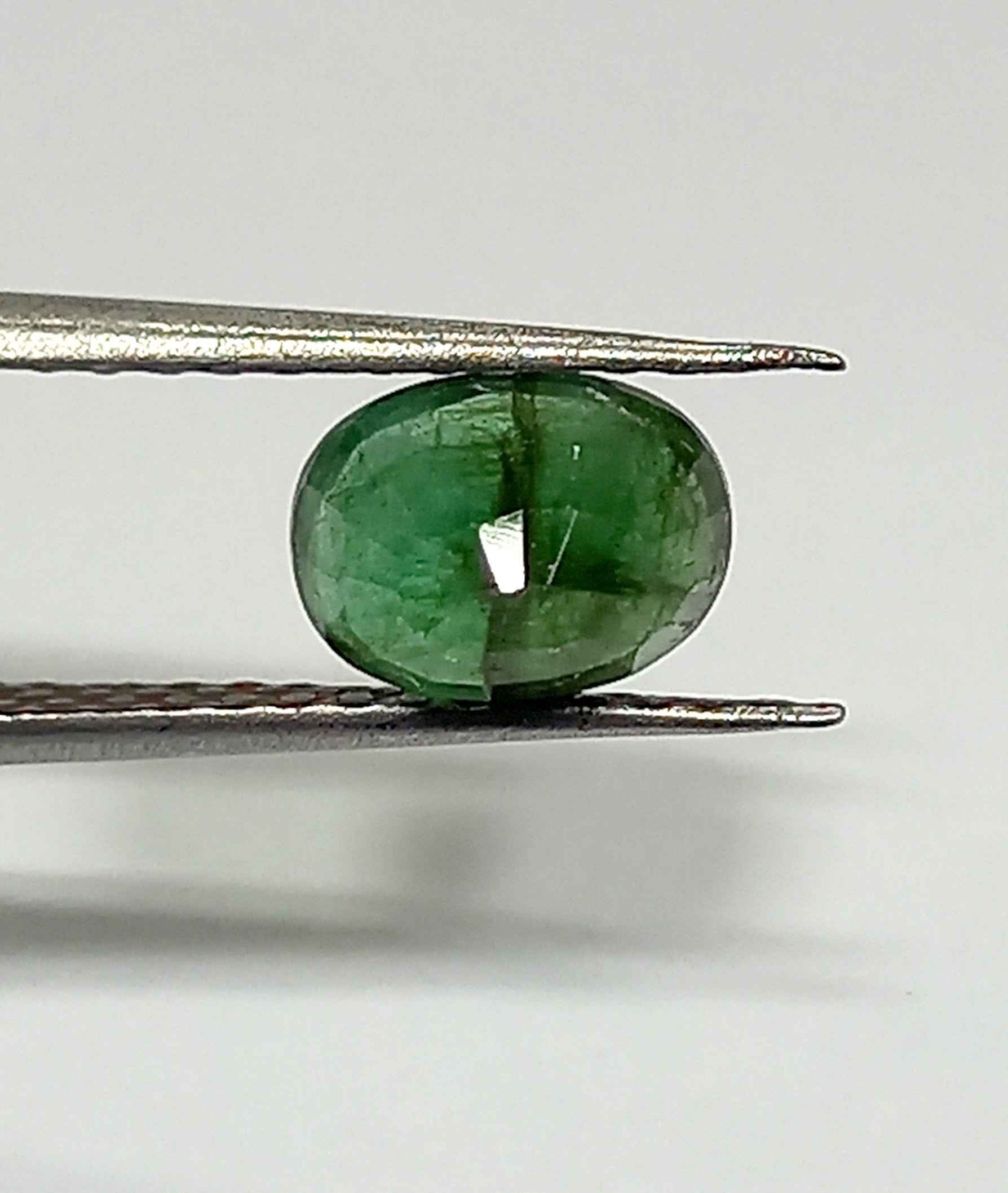 NATURALEMERALDGEMSTONE3_17ff05fc-3017-4a3d-adca-b9824d924898 1.51 Cts Natural Zambian Emerald Gemstone Oval Cut 7.92*5.95 MM EM12
