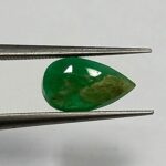 1.14 Cts Natural Zambian Emerald Gemstone Pear Cut 9.4*5.5 MM EM515