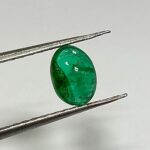 0.81 Cts Natural Zambian Emerald Gemstone Oval Cabochon 7.03*5.14 MM EM11