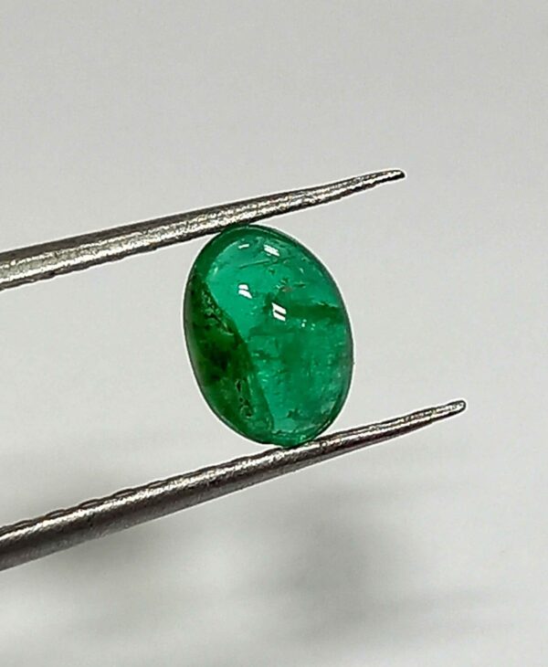 0.81 Cts Natural Zambian Emerald Gemstone Oval Cabochon 7.03*5.14 MM EM11