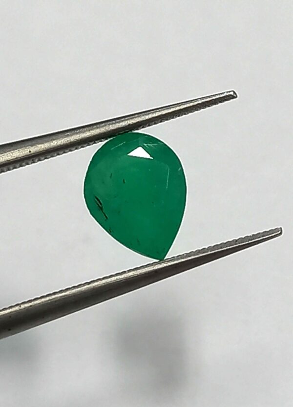 0.87 Cts Natural Zambian Emerald Gemstone Pear Cut 7.2*5.6 MM EM519