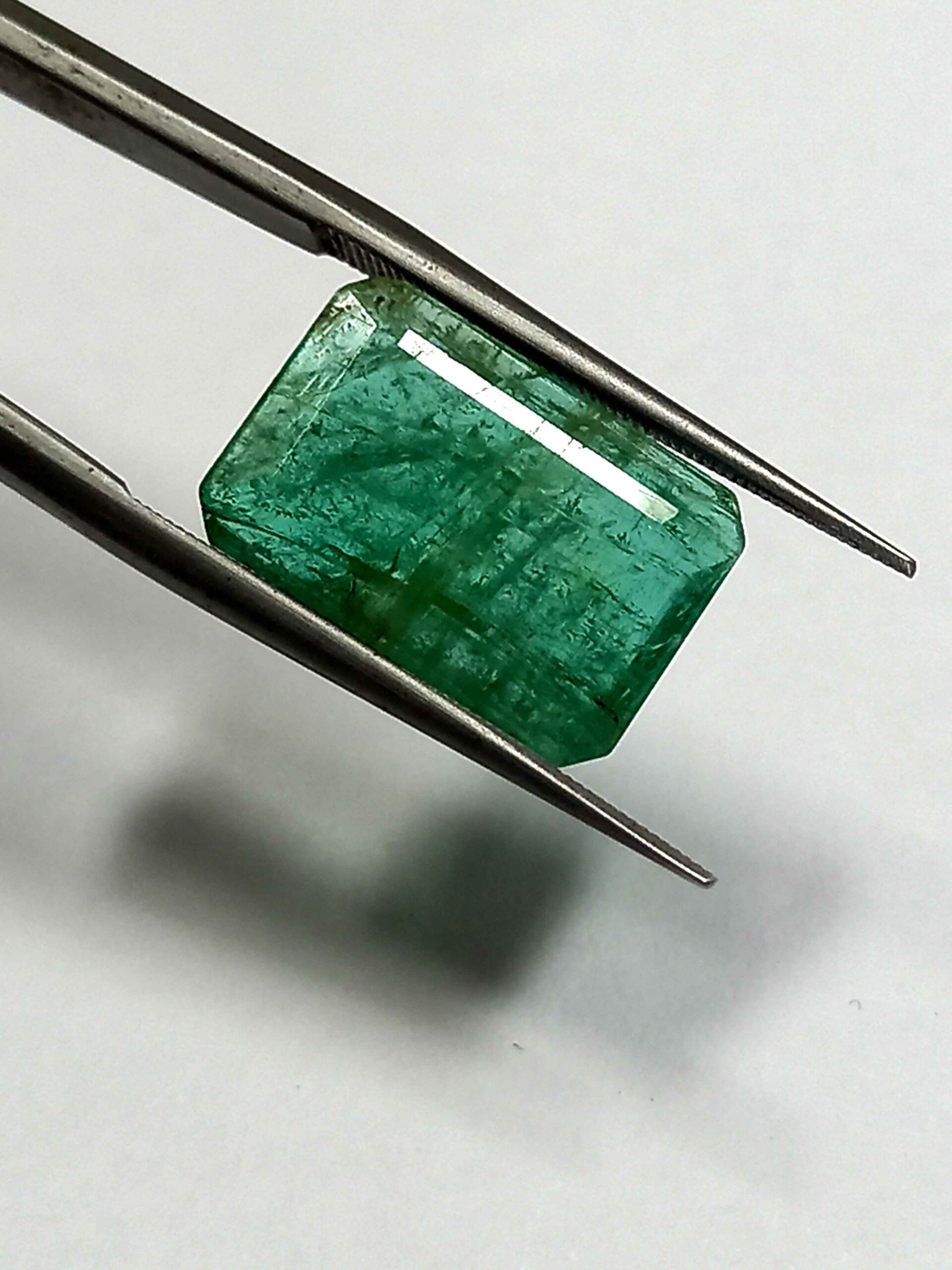4.15 Cts Emerald Natural Zambian Gemstone Emerald Cut 13.5*9.1 MM EM509