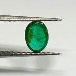 0.81 Cts Natural Zambian Emerald Gemstone Oval Cabochon 7.03*5.14 MM EM11