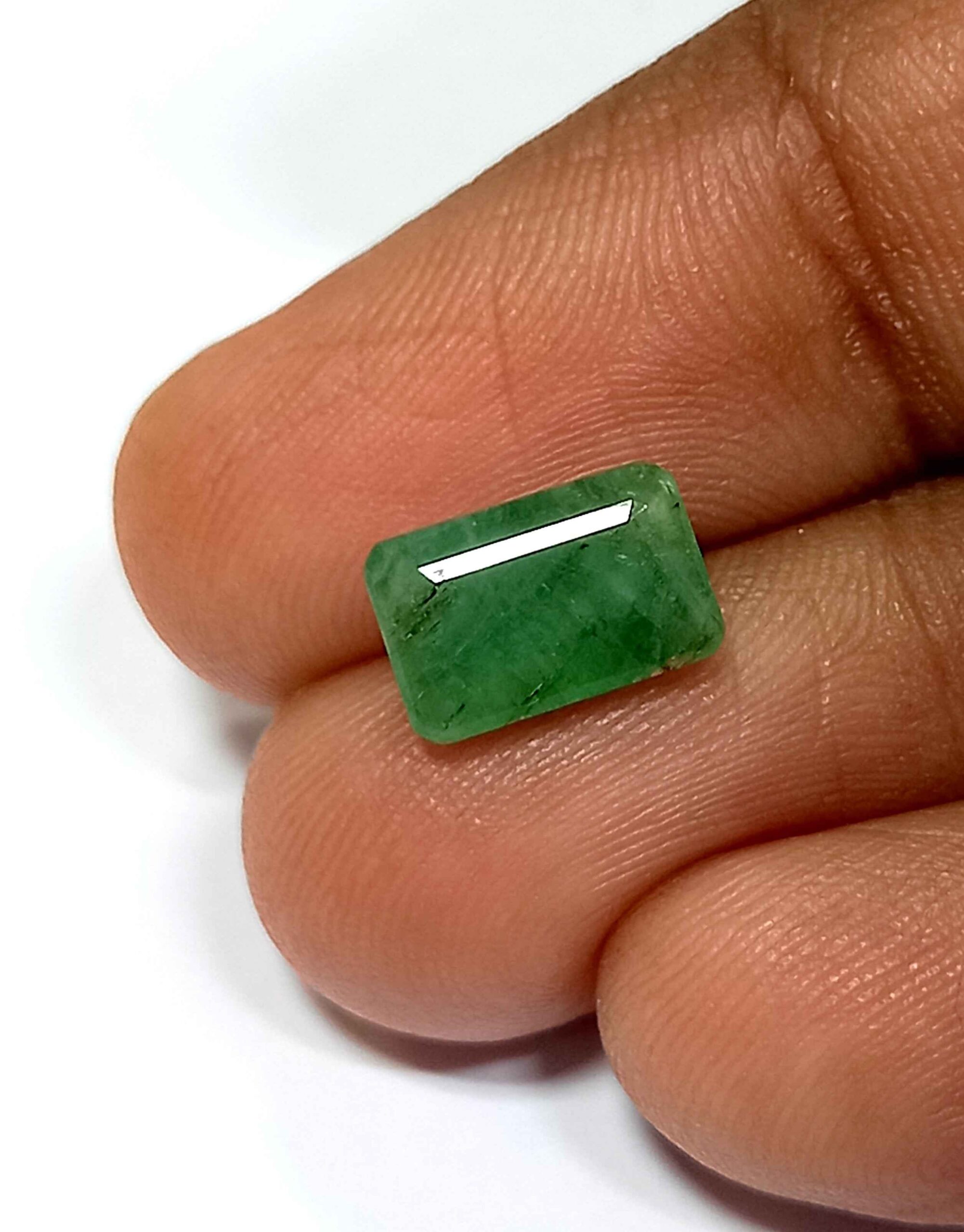 2.05 Cts Natural Zambian Emerald Gemstone Emerald Cut 8.9*5.7 MM EM414