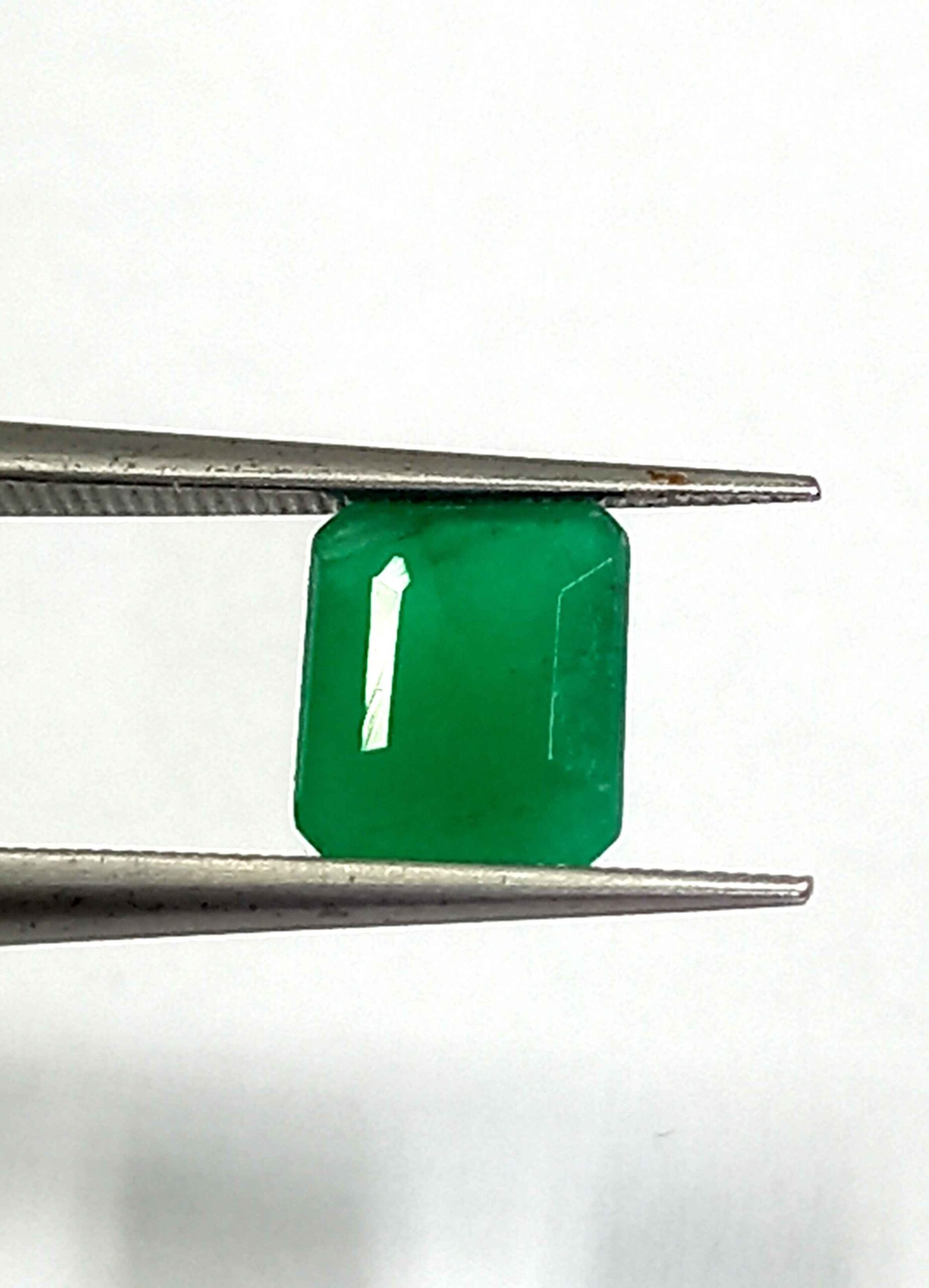 NATURALEMERALDGEMSTONE4_bb215462-58ee-4bf2-a90c-4c486fde8c10 1.09 Cts Zambian Natural Emerald Gemstone Emerald Cut 6.5*5.4 MM EM531