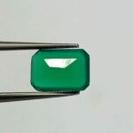 0.75 Cts Natural Zambian Emerald Gemstone Emerald Cut 7.1*5.1 MM EM750