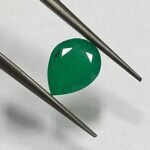 0.87 Cts Natural Zambian Emerald Gemstone Pear Cut 7.2*5.6 MM EM519